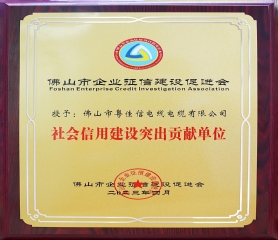 社會(huì)信用建設(shè)突出貢獻(xiàn)單位
