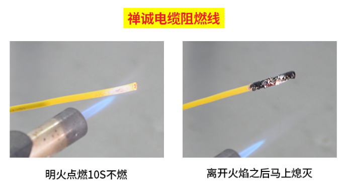 禪誠(chéng)電纜阻燃電線實(shí)驗(yàn)